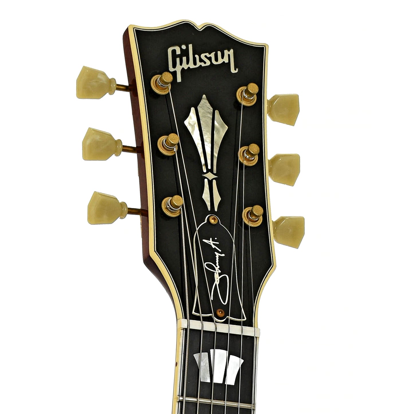 Headstock of Gibson Johnny A Hollowbody Electric Guitar 