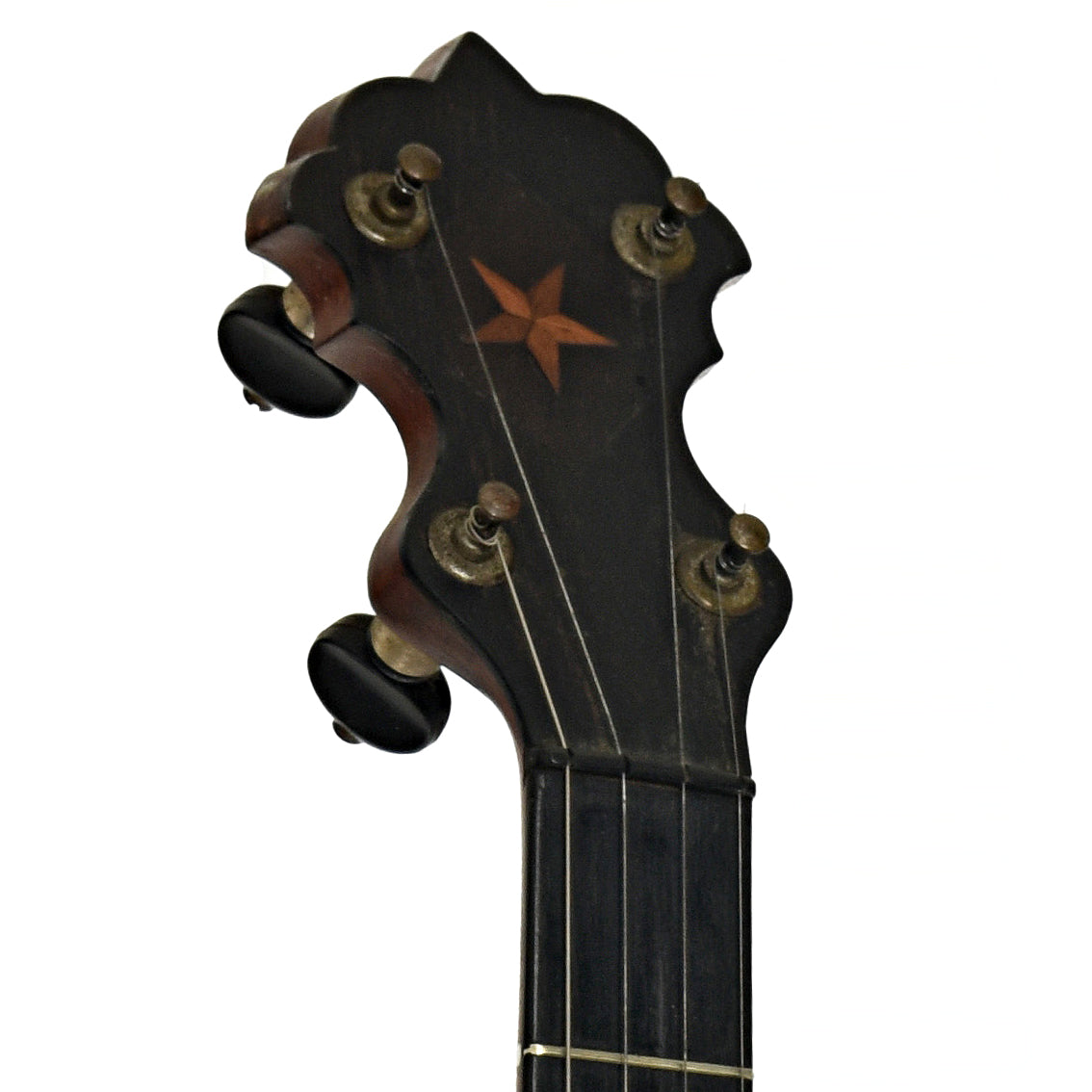 Headstock of S.S. Stewart Openback Banjo