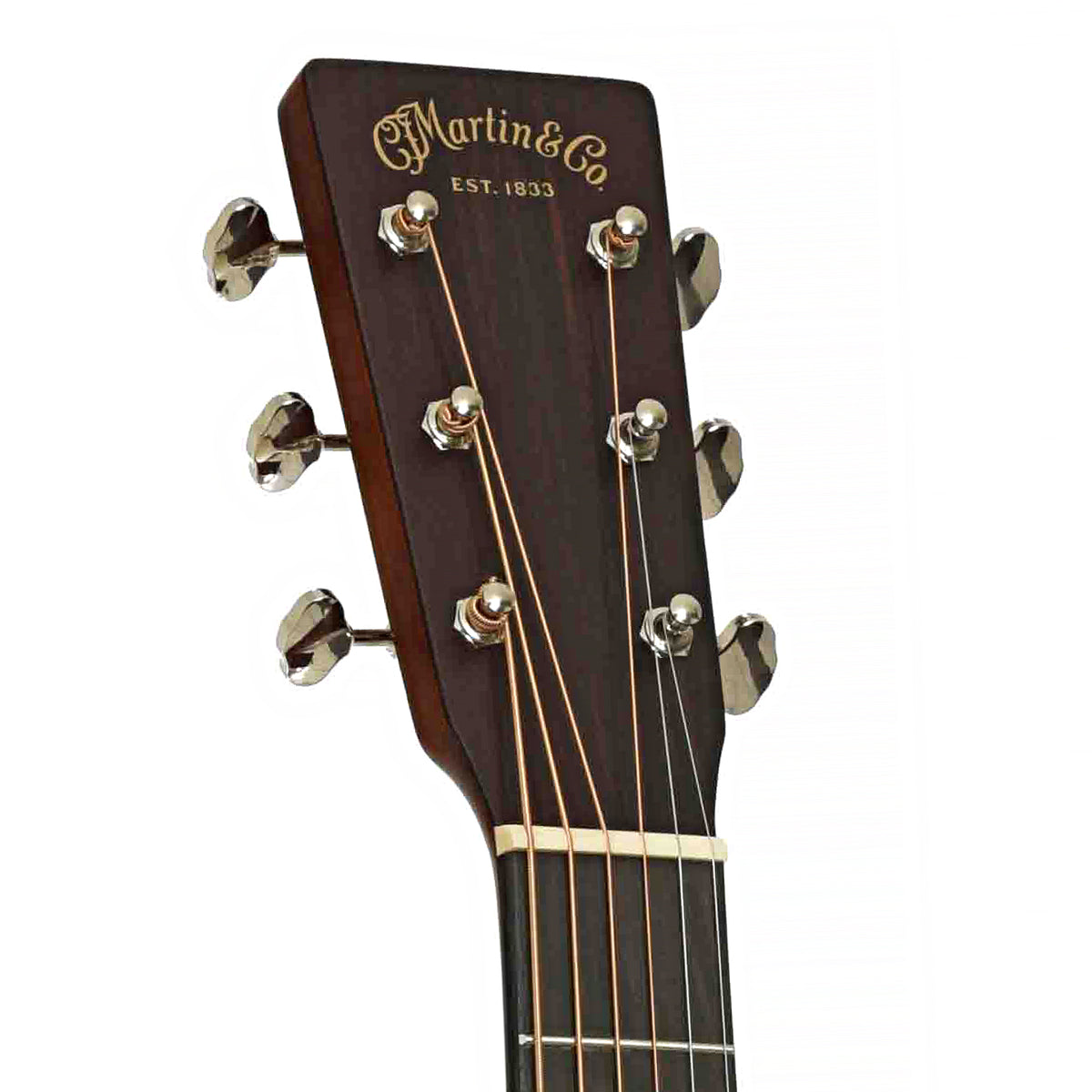 Front Headstock of Martin DSS-16E Acoustic Guitar & Gigbag, Cherry Cola