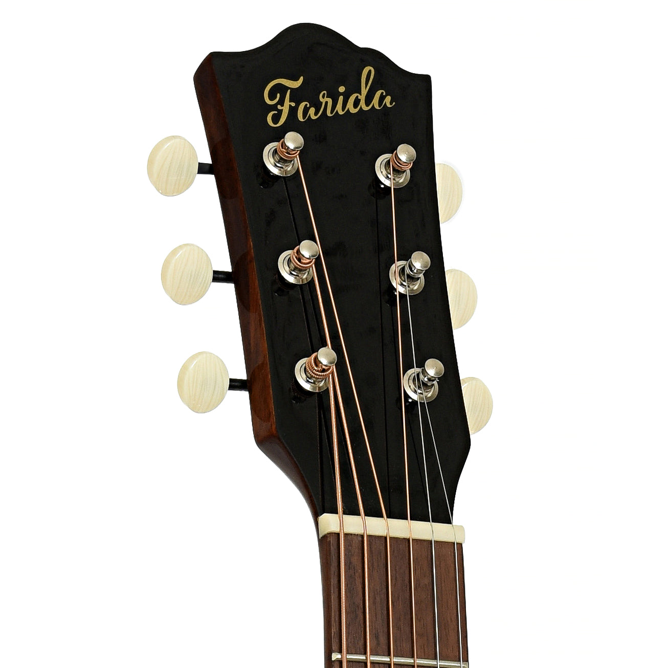 Headstock of Farida Old Town Series OT-22 NA Acoustic Guitar 