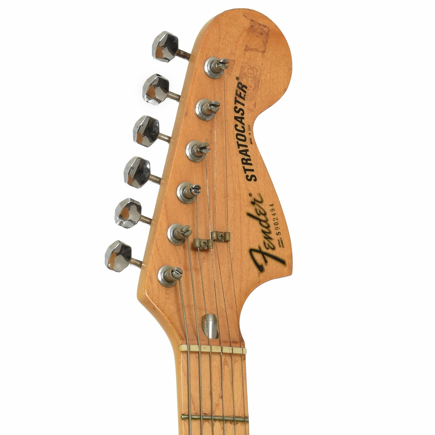 Headstock of Fender Stratocaster Electric Guitar