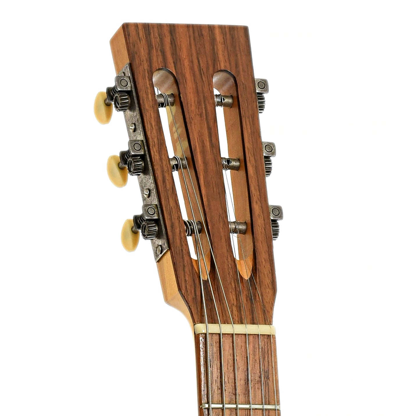 Headstock of Specimen S-Style Guitar with Slotted Headstock