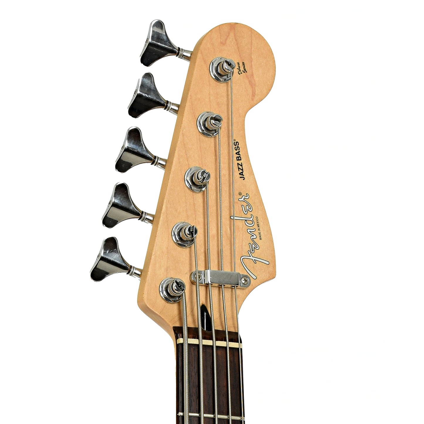 Headstock of Fender Deluxe Active Jazz Bass V