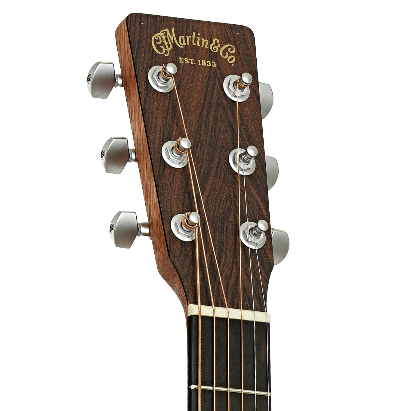 Headstock of Martin OMC-10E Modern Sunburst Guitar