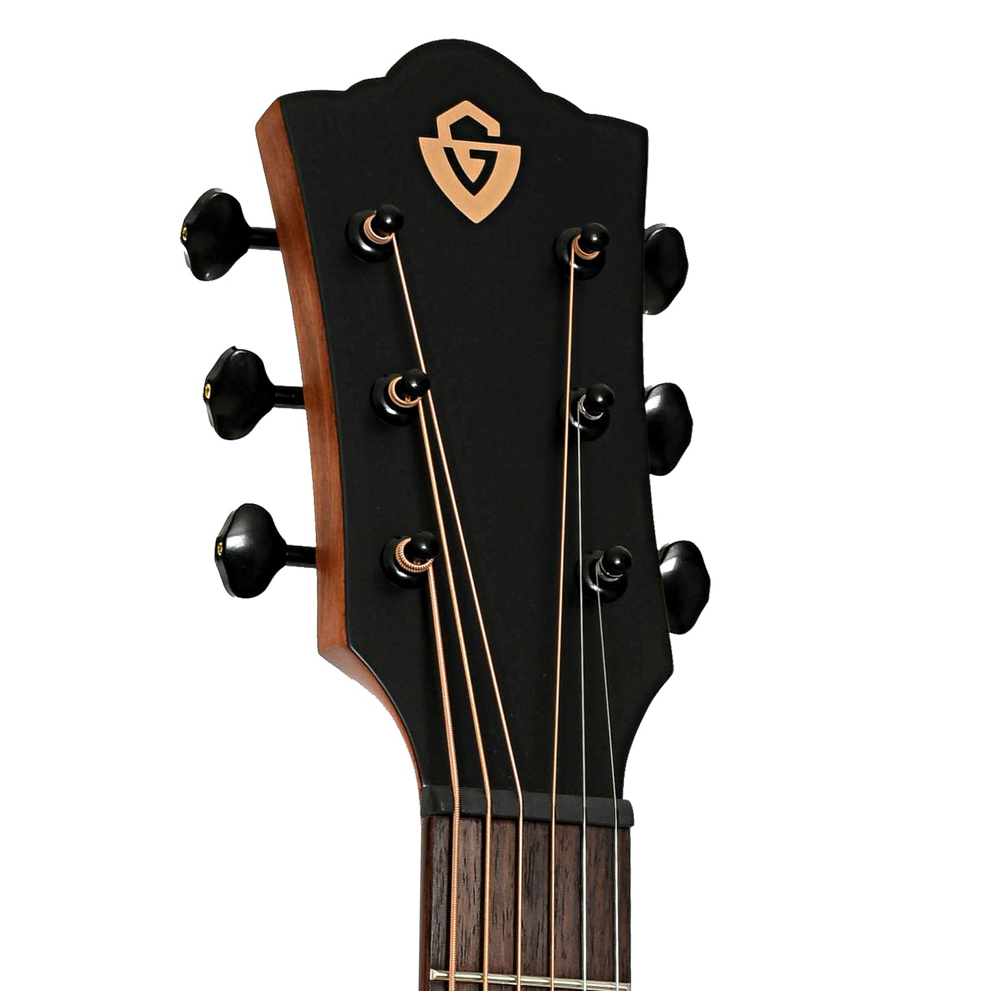 Headstock of Guild Travel Spruce Acoustic Guitar