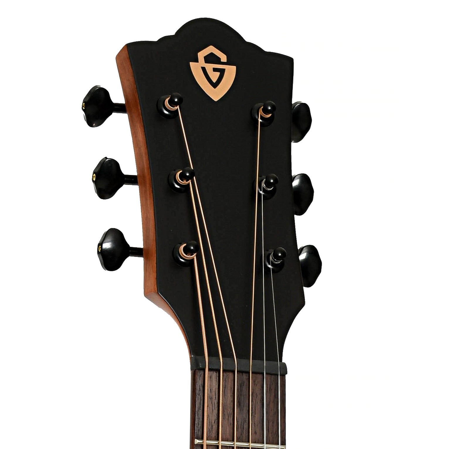 Headstock of Guild Travel Spruce Acoustic Guitar
