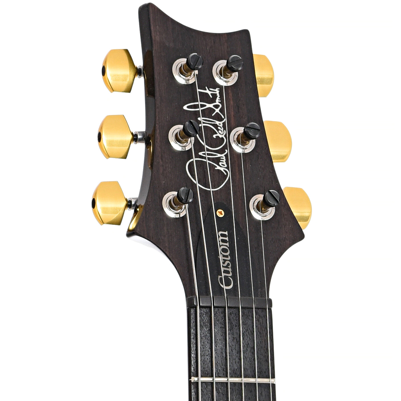 Front headstock of PRS Custom 24 Piezo Electric Guitar (2022)