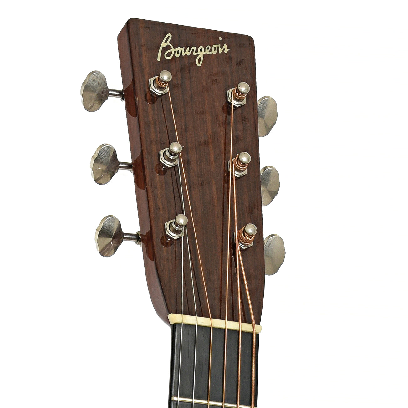Headstock of Bourgeois Vintage D LH Acoustic Guitar 