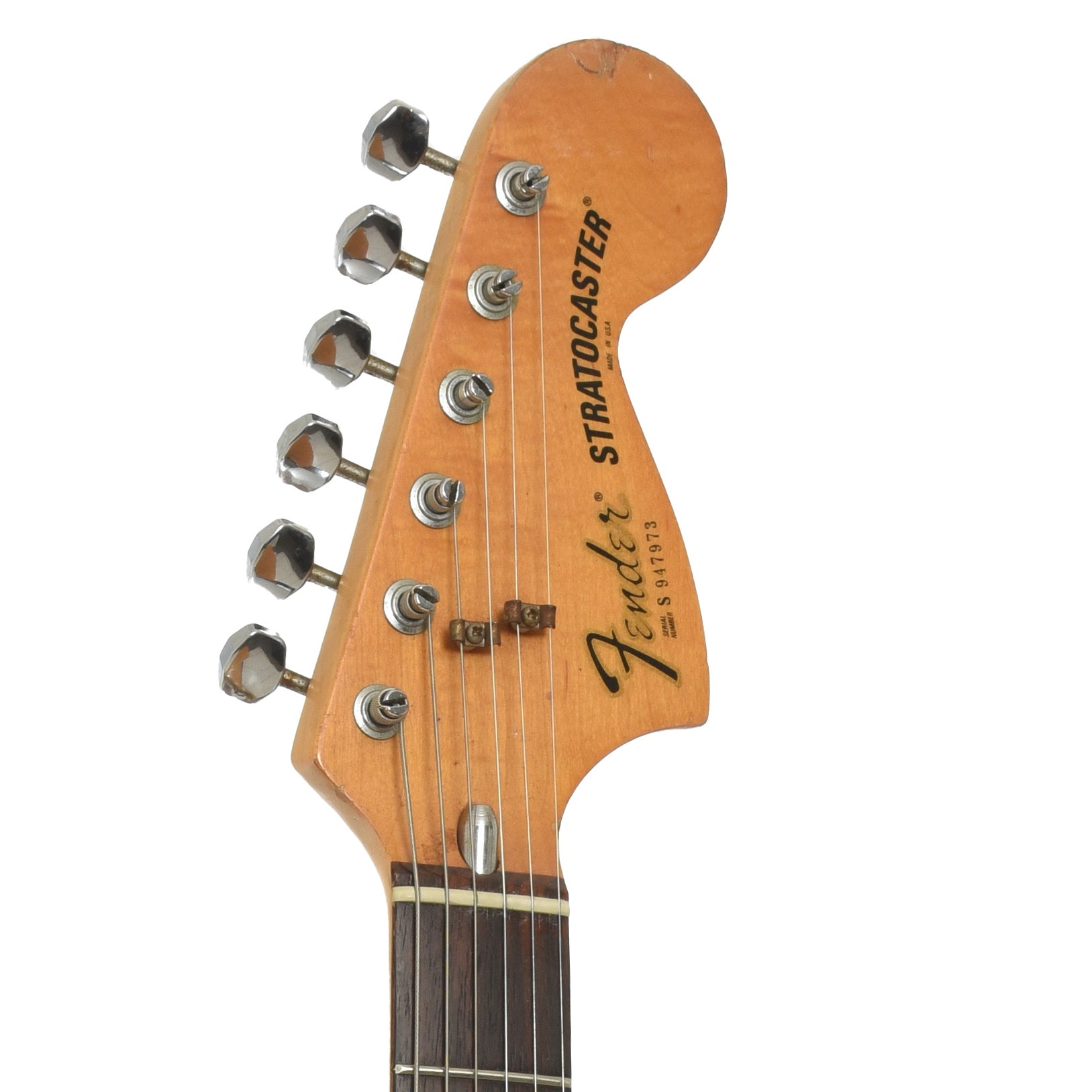 Headstock  of Fender Stratocaster Electric Guitar