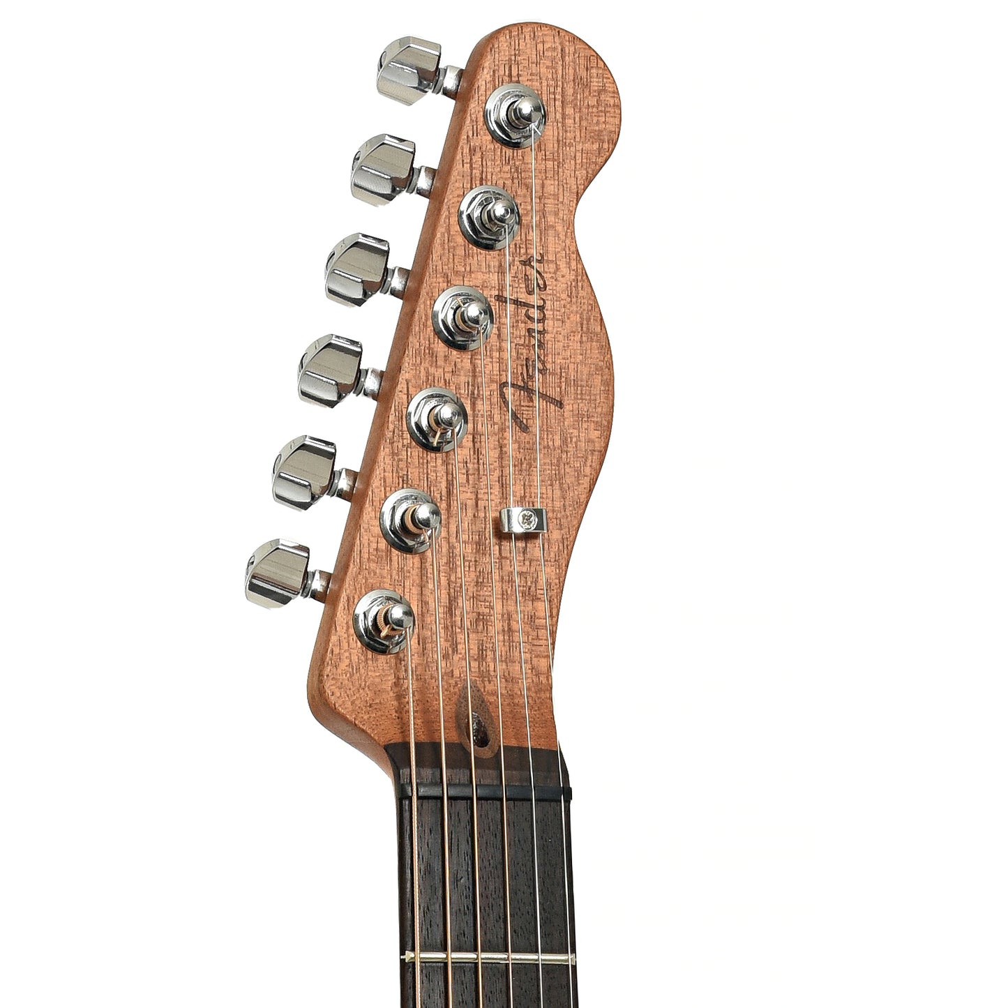 Headstock of Fender Acoustasonic Player Telecaster Acoustic Guitar 