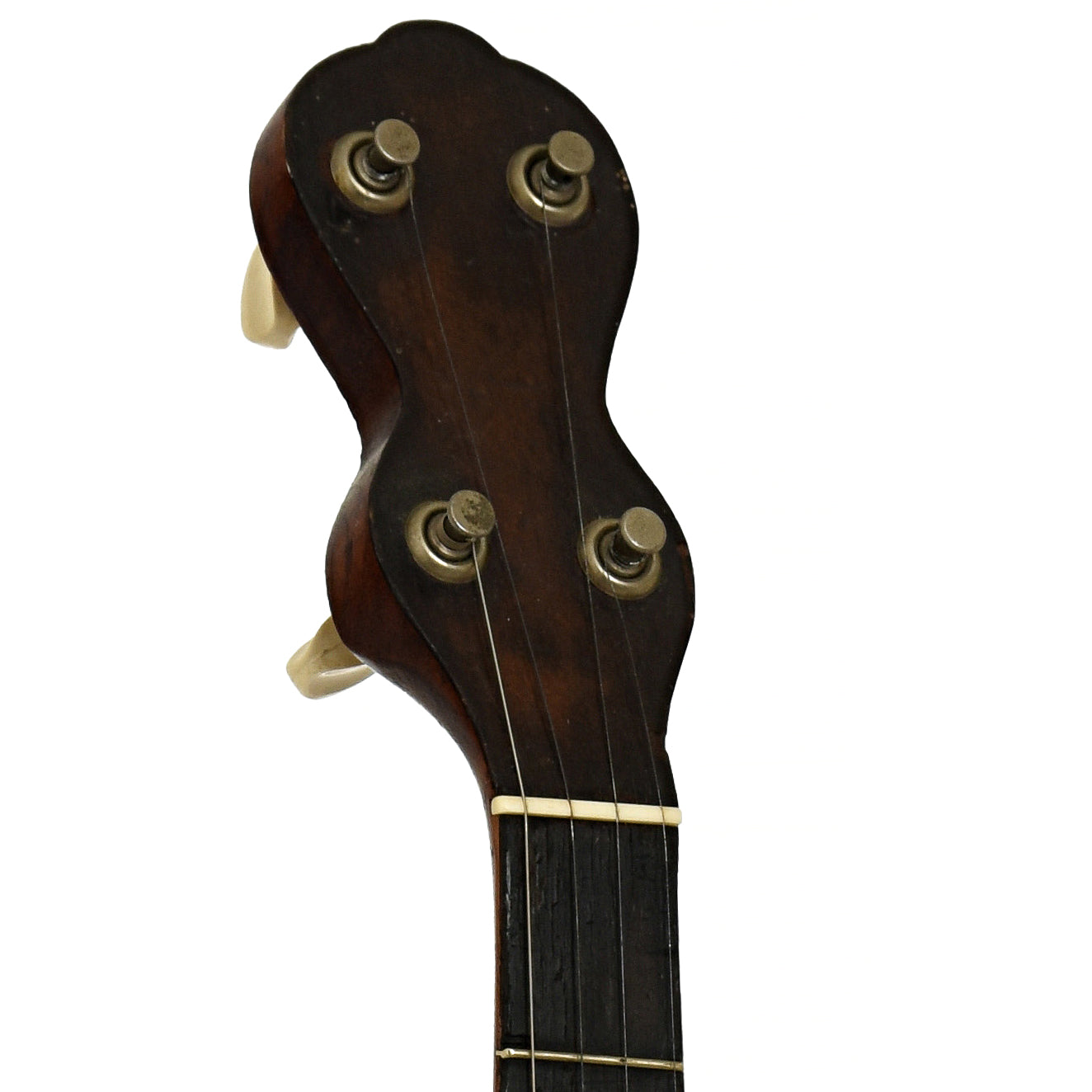 Headstock of Geo. C. Dobson Victor Gem Openback Banjo 