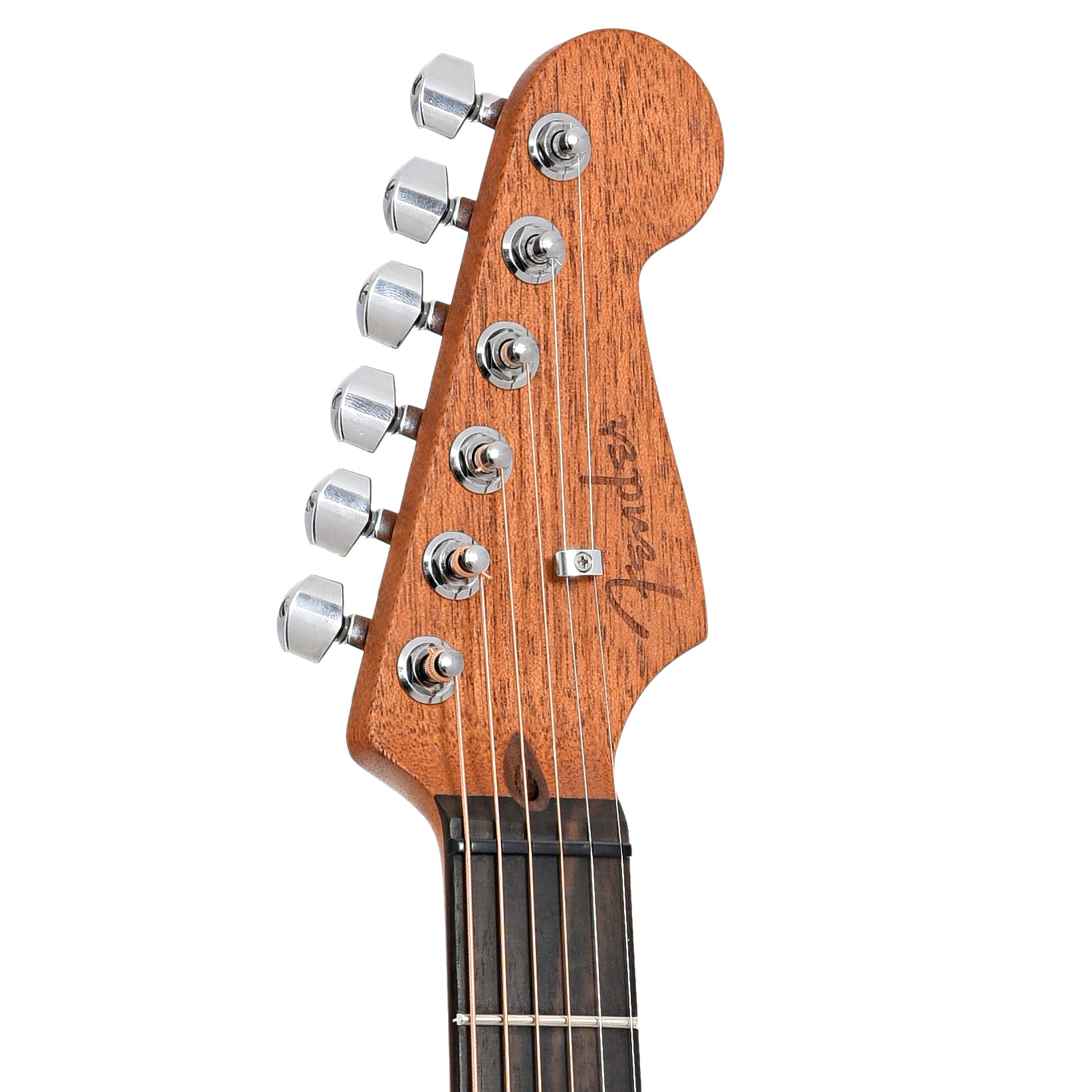 Front headstock of Fender Acoustasonic Stratocaster (2020)
