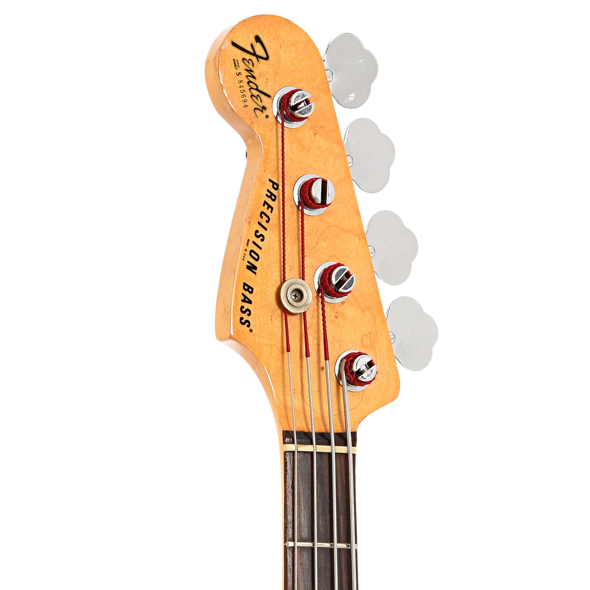 Front headstock of Fender Precision LH Electric Bass