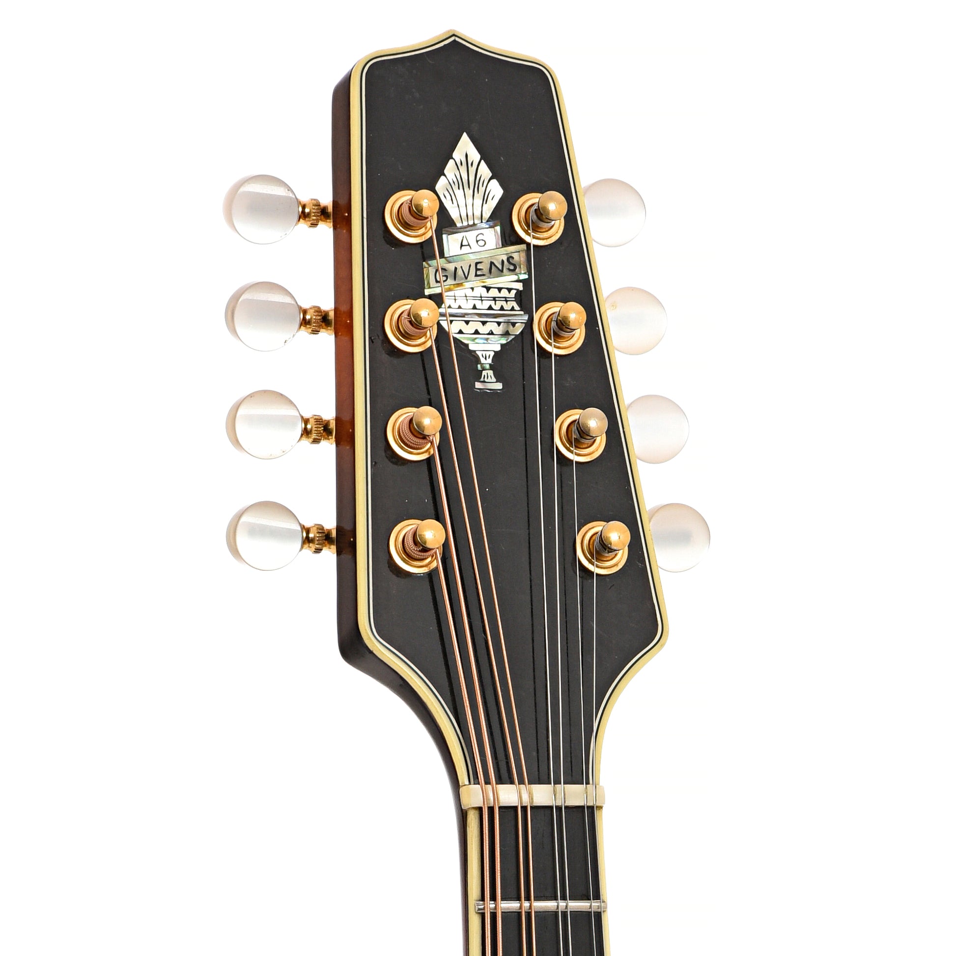 Front headstock of Givens Legacy A6 Model Mandolin