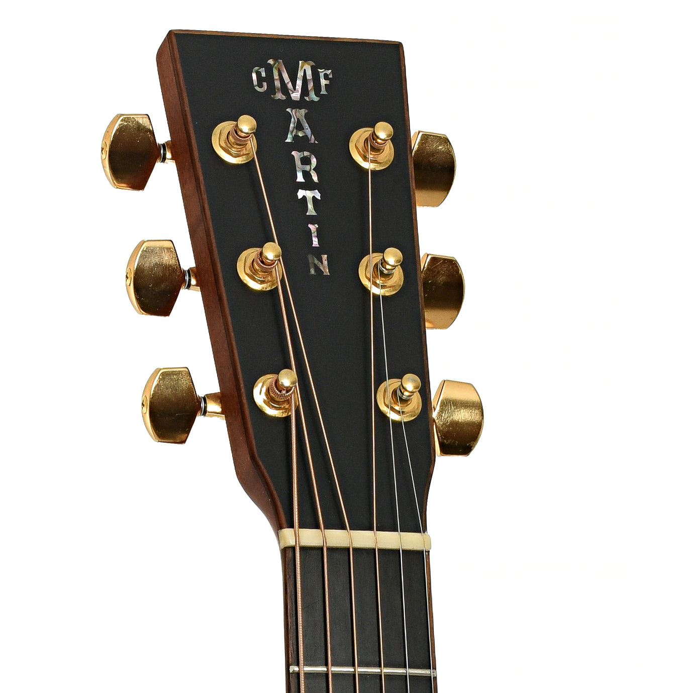 Headstock of Martin OMCPA1 Plus Performing Artist Acoustic-Electric Guitar