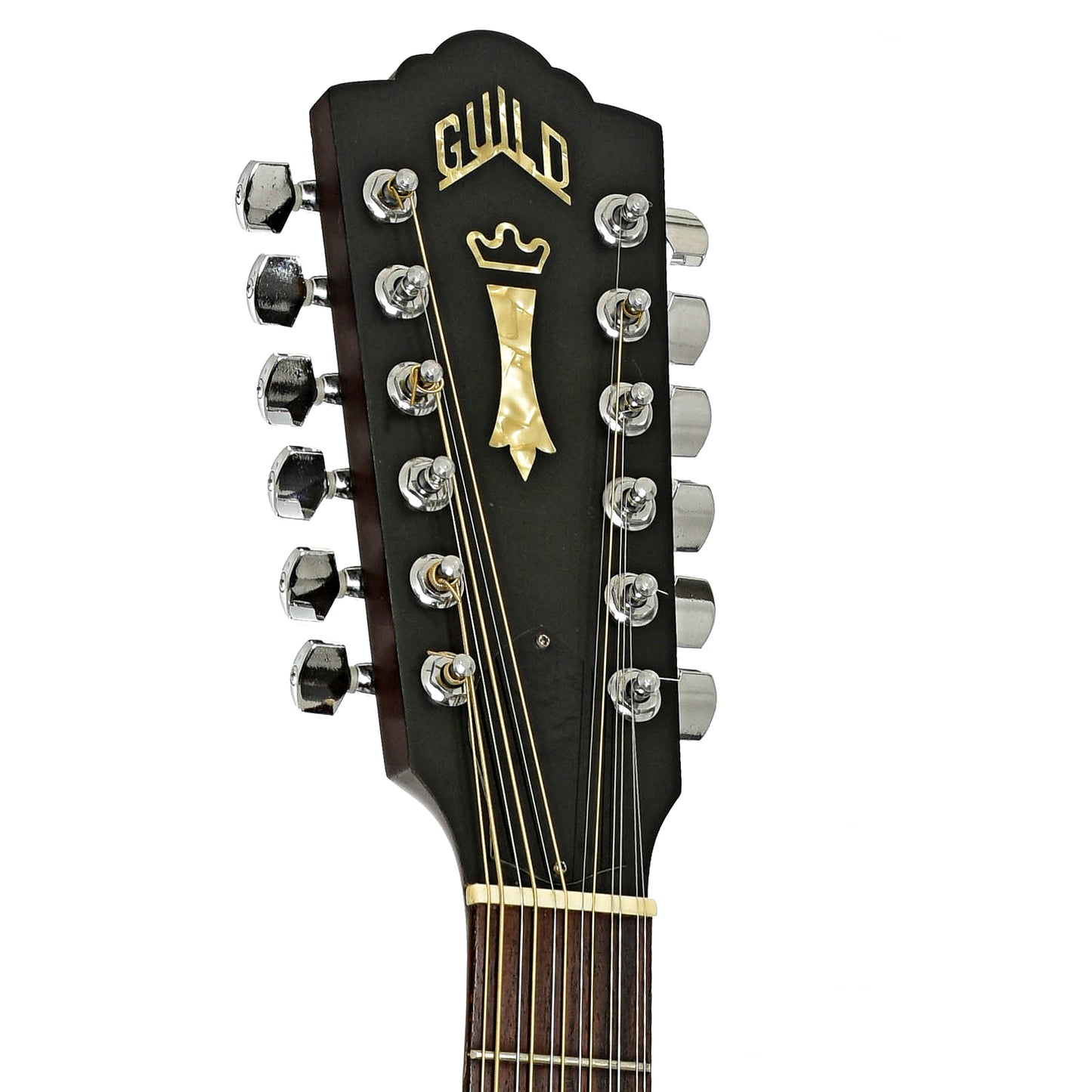 Headstock of Guild D15-12M 12-String Guitar