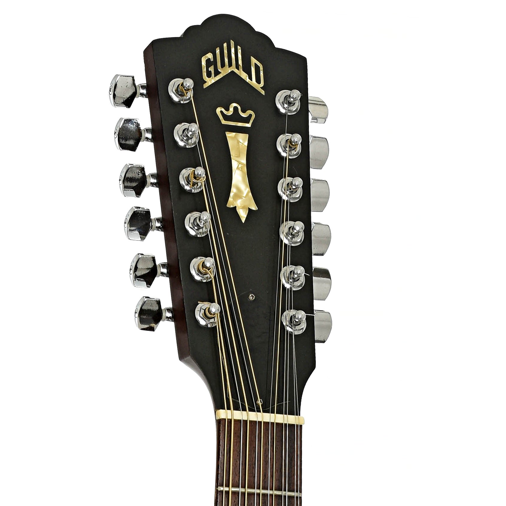Headstock of Guild D15-12M 12-String Guitar