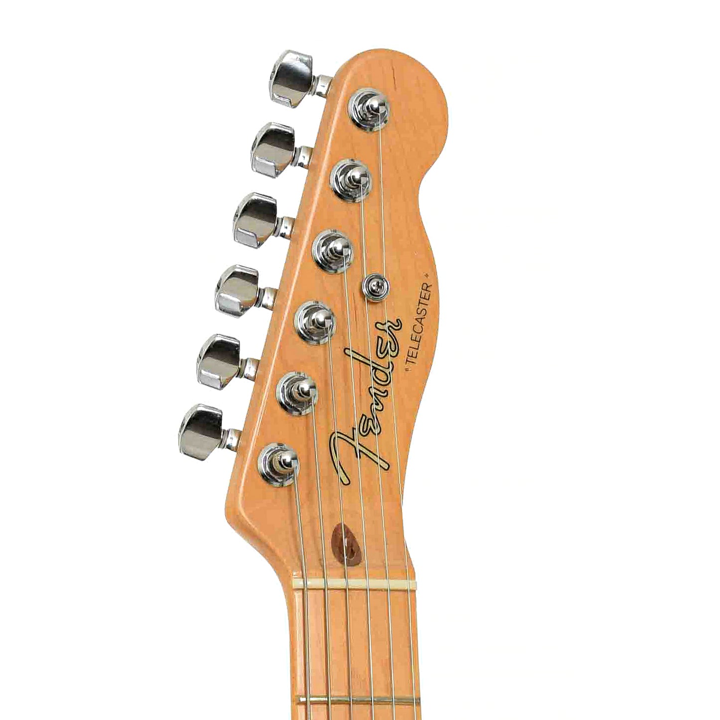 Headstock of Fender American Deluxe Ash Telecaster Electric Guitar 