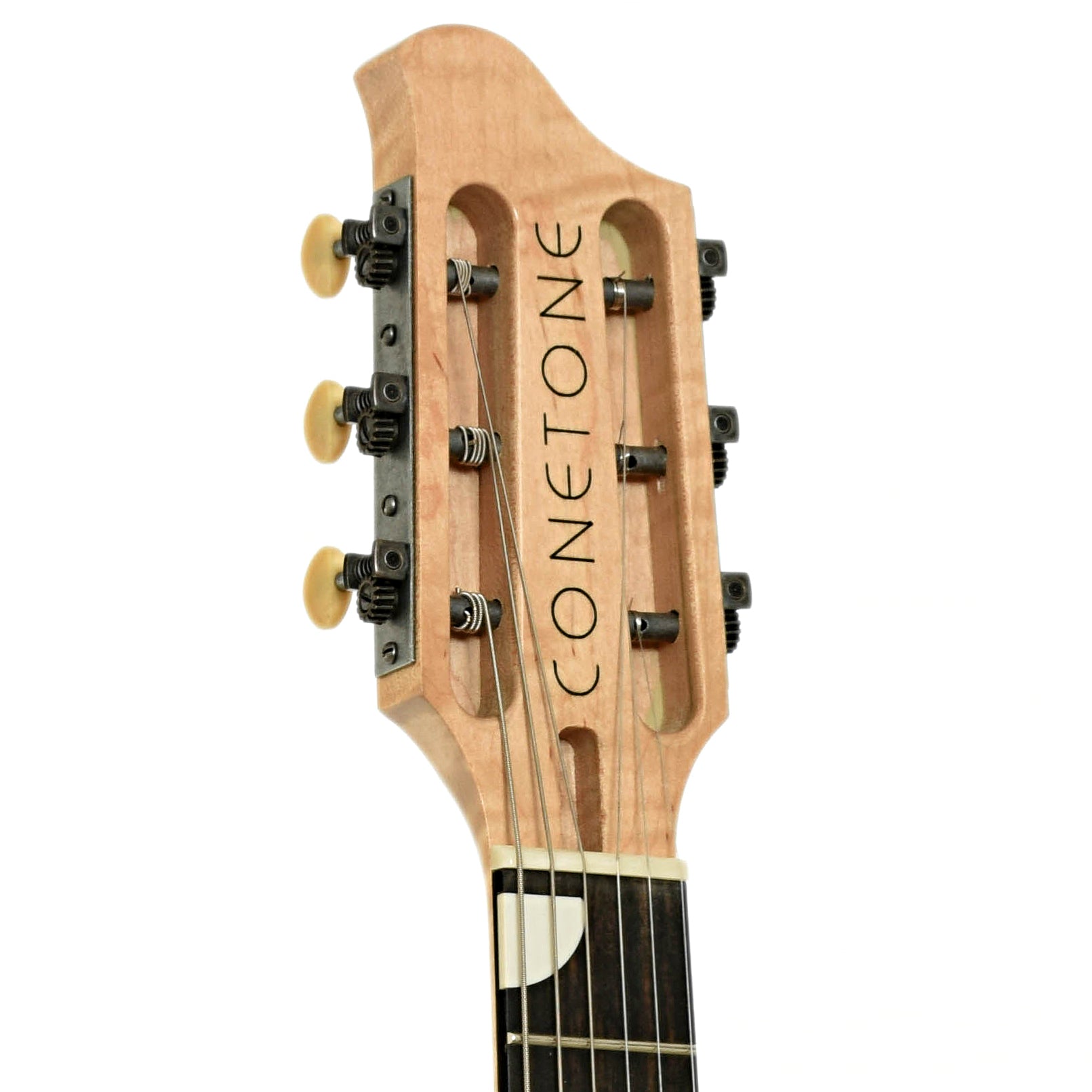 Headstock of Conetone Resovolt Electric Resonator Guitar