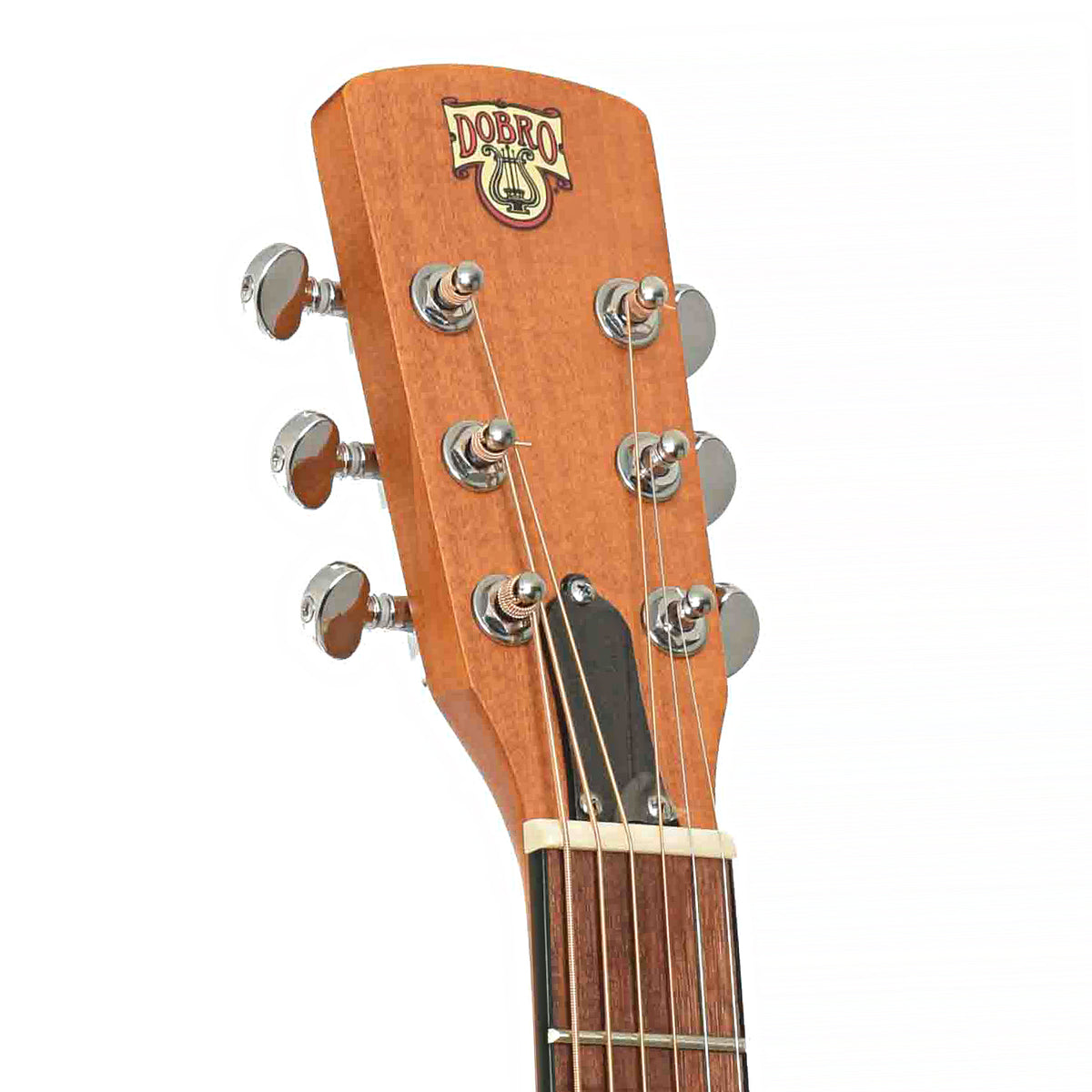 Front headstock of Epiphone Dobro Hound Dog