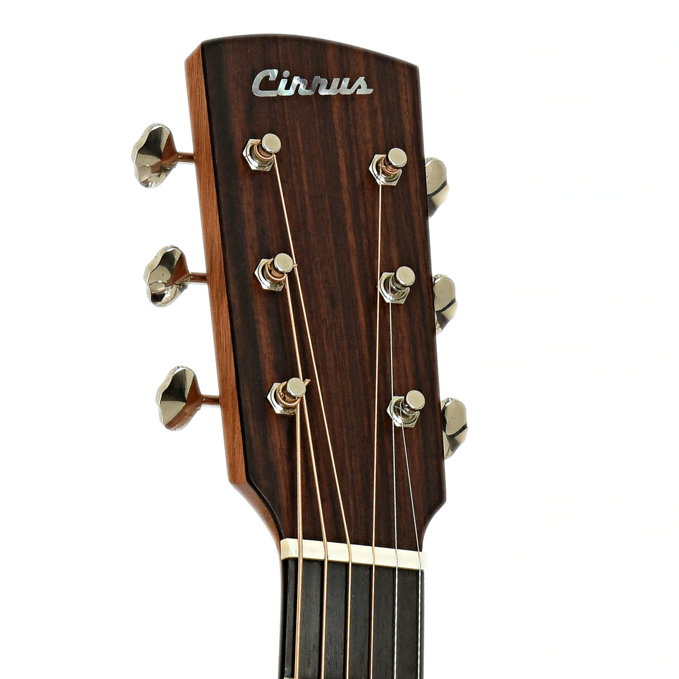 Headstock of Cirrus COMD Acoustic Guitar 