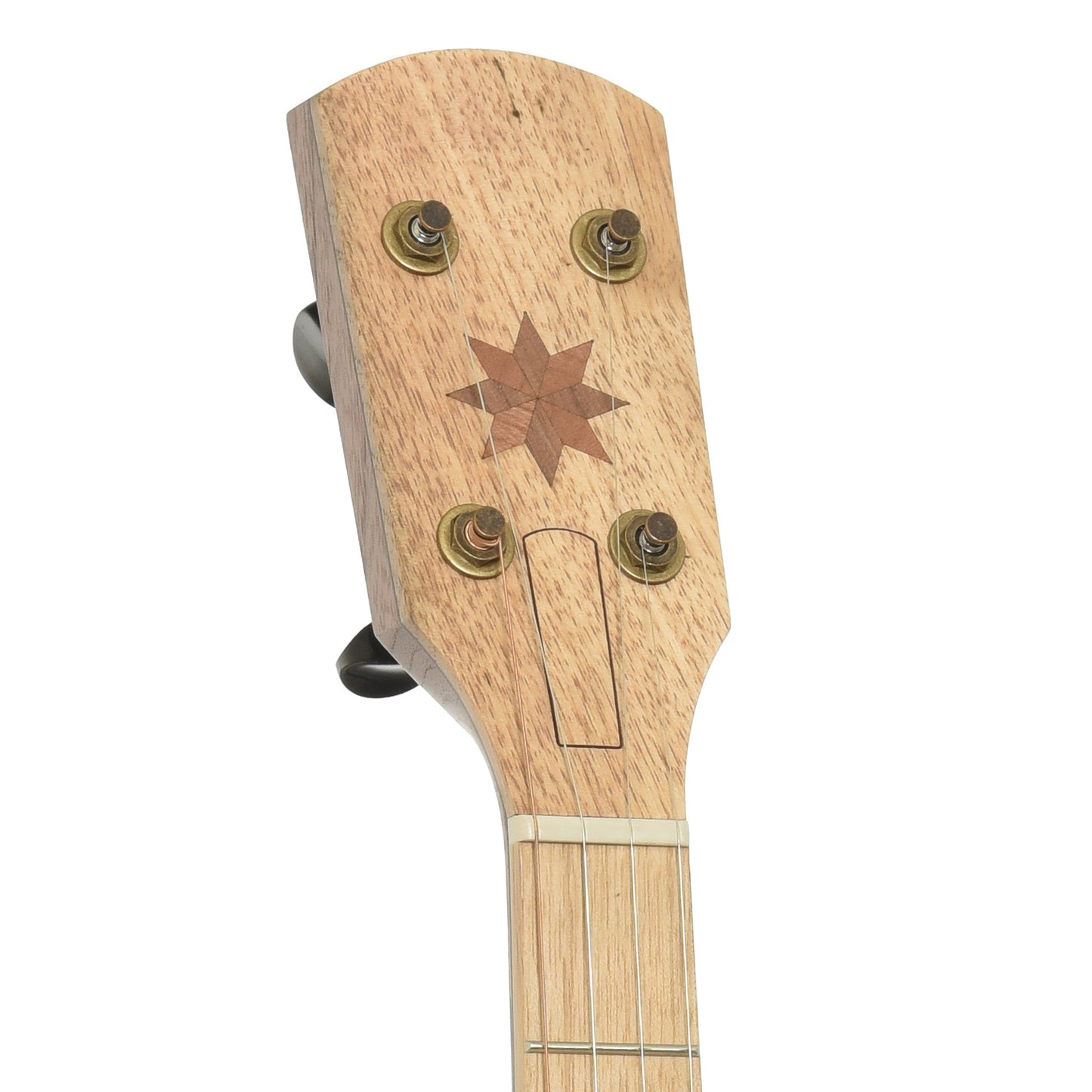 Headstock of Pisgah Appalachian 11in Short Scale Openback Banjo