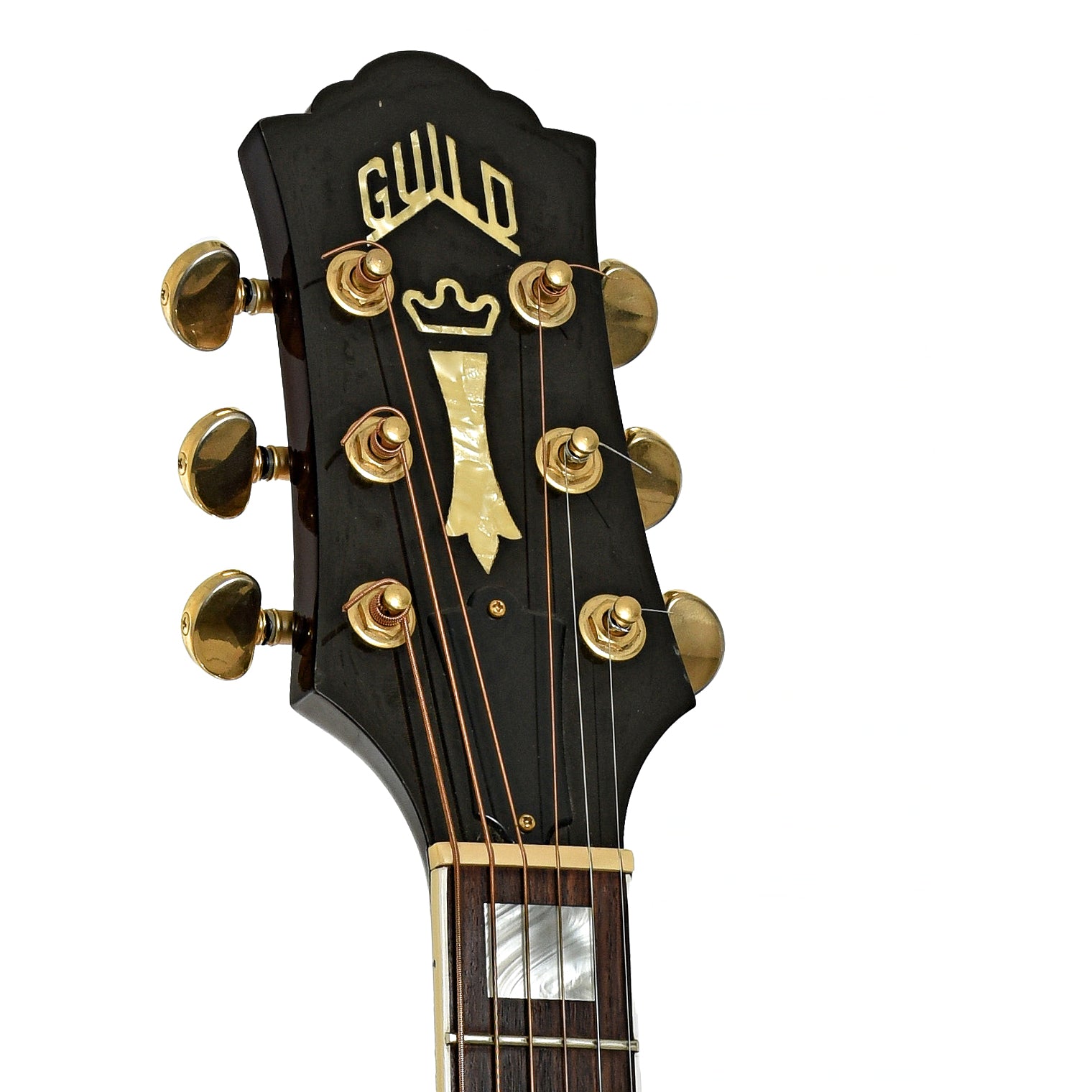 Headstock of Guild F47RCE Acoustic-Electric Guitar