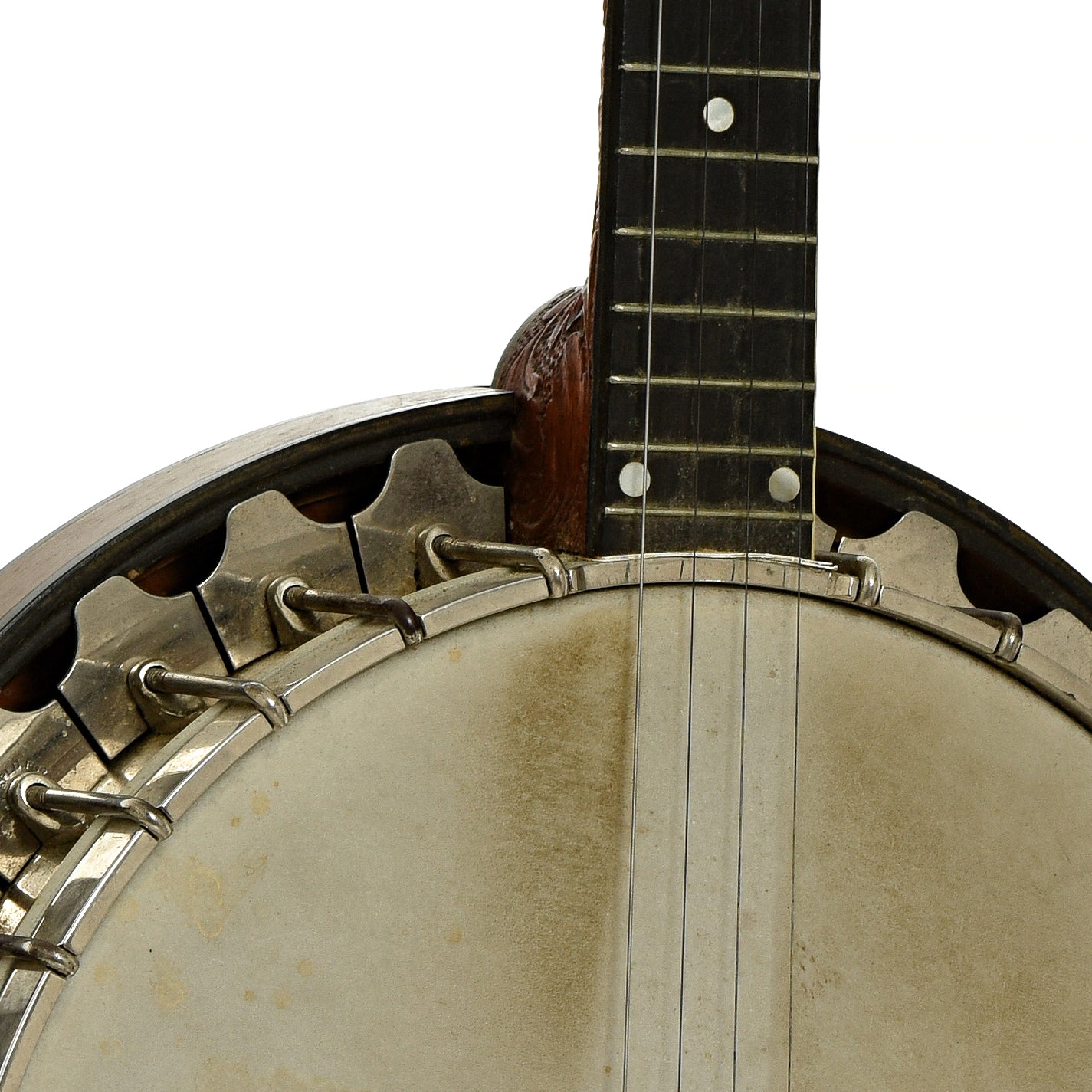 Front neck joint of Vega Vegaphone Professional Plectrum Banjo