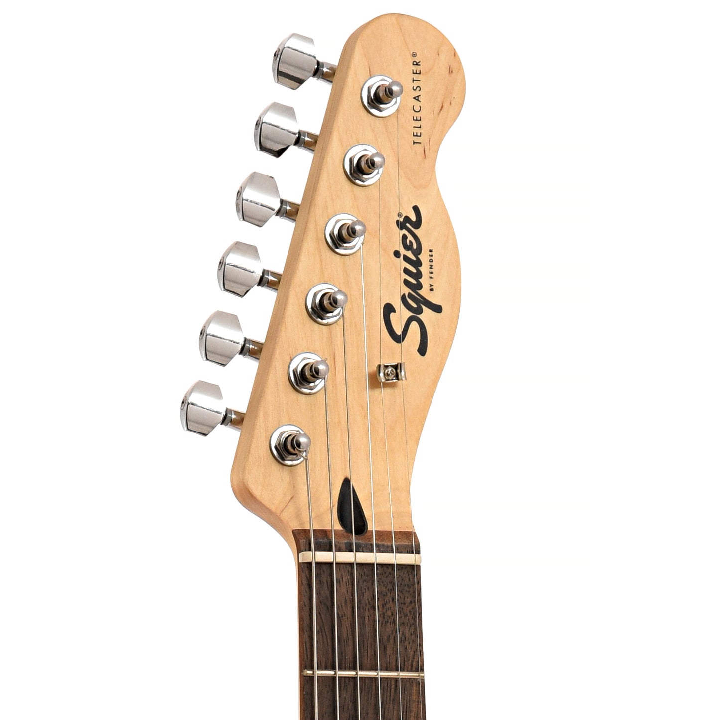 Front headstock of Squier Sonic Telecaster, Torino Red