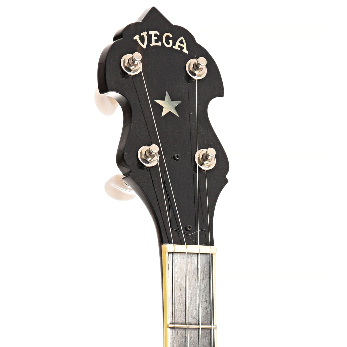 Front headstock of The Kingston Trio Vega banjo