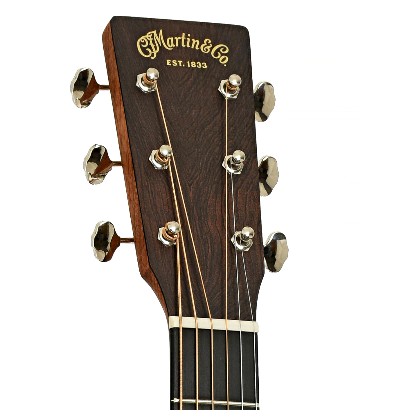 Headstock of DC-JRE StreetLegend Burst Junior Acoustic Electric Guitar & Gigbag
