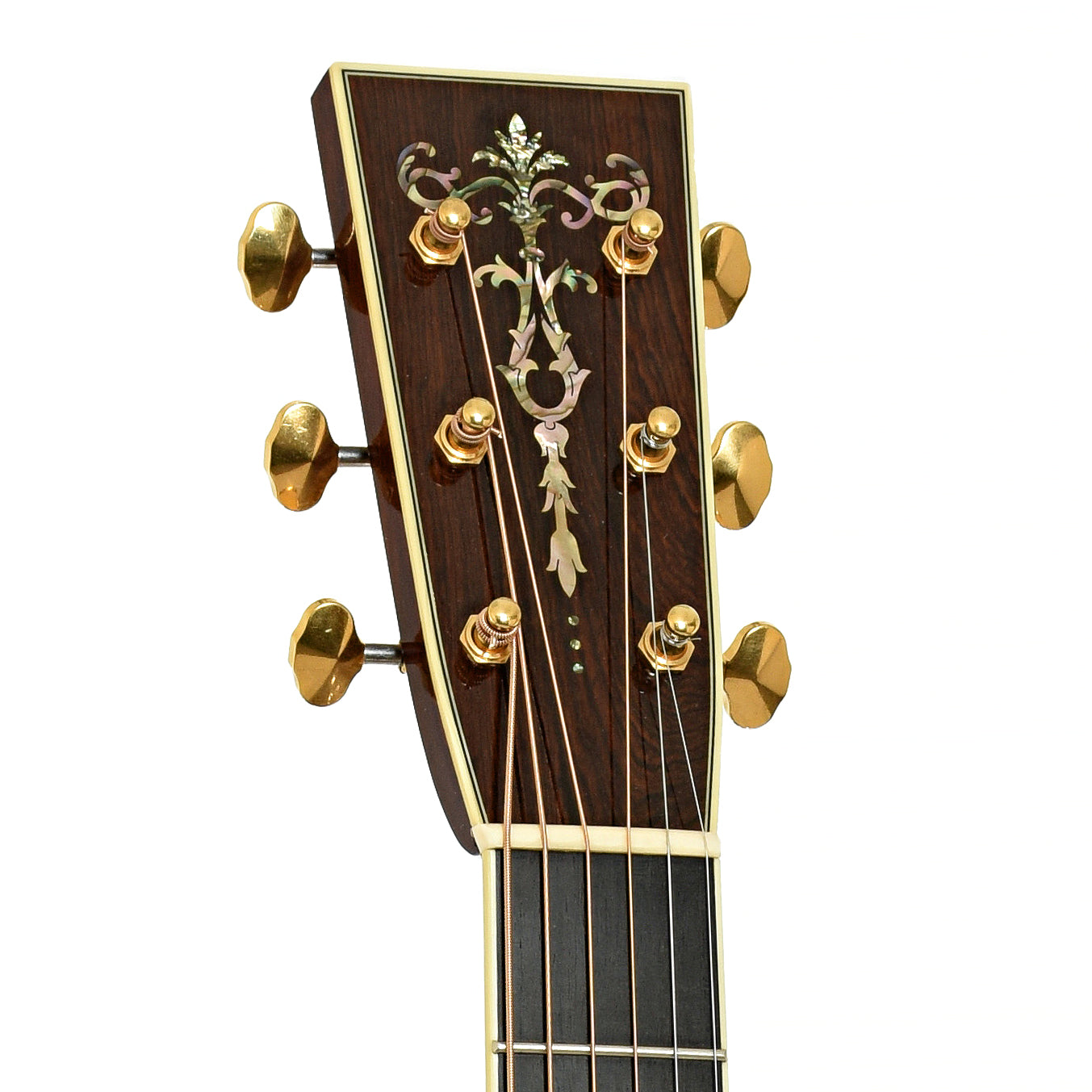 Headstock of Collings OM-3 Brazilian Acoustic Guitar