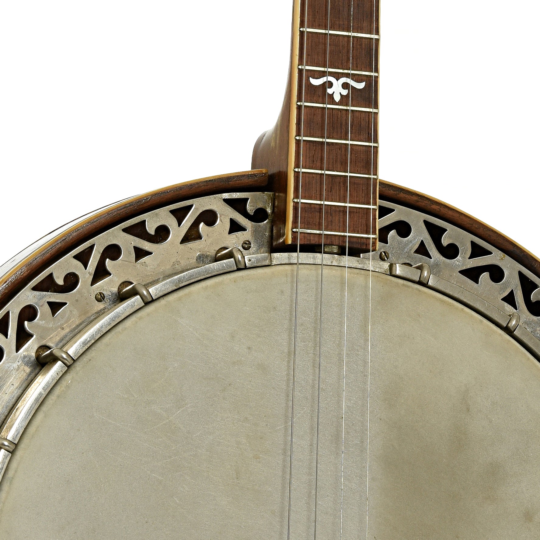 Front neck joint of Weymann Style 85 Tenor Banjo