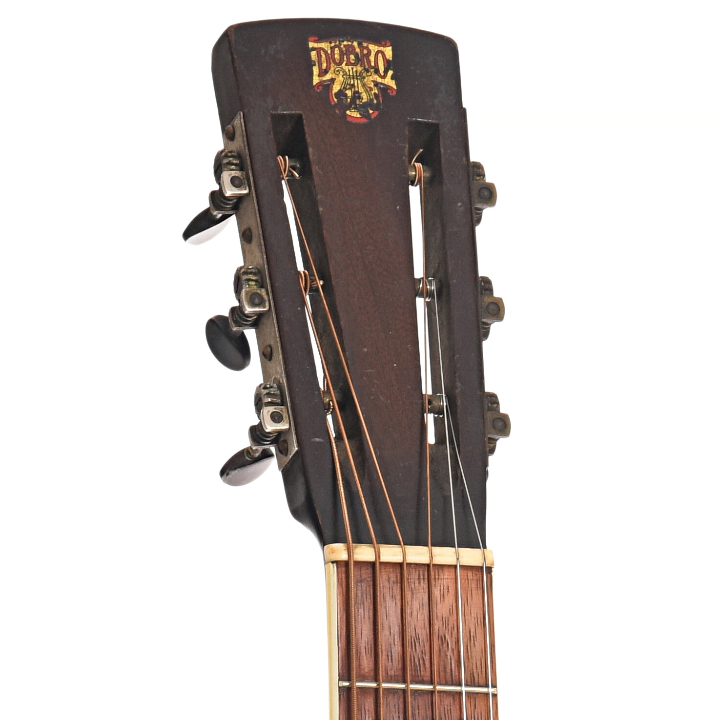 Front headstock of Dobro Model 55 Resonator Guitar