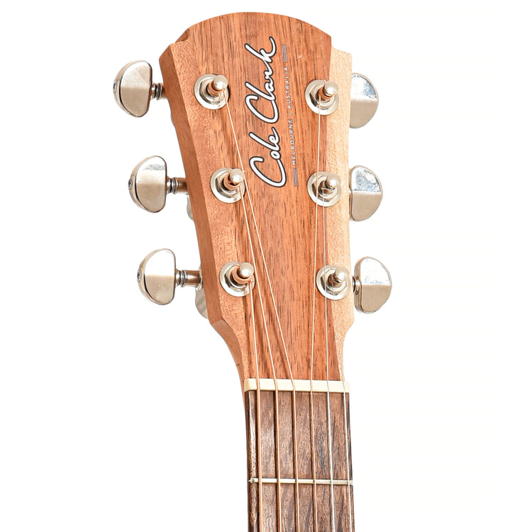 Front headstock of Cole Clark Angel AN2CE-BB Acoustic-Electric