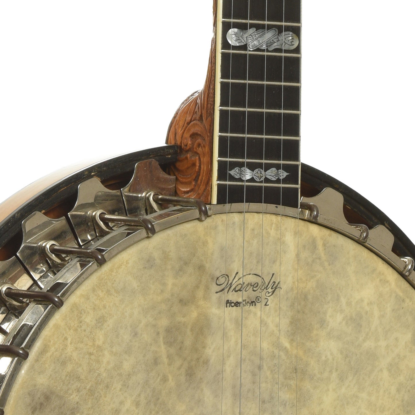 Front neck joint of Vega Vegaphone Professional Conversion Openback Banjo
