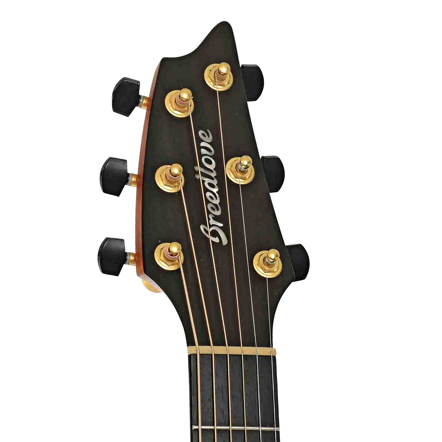 Headstock of Breedlove Oregon Concert Bourbon E Acoustic Guitar