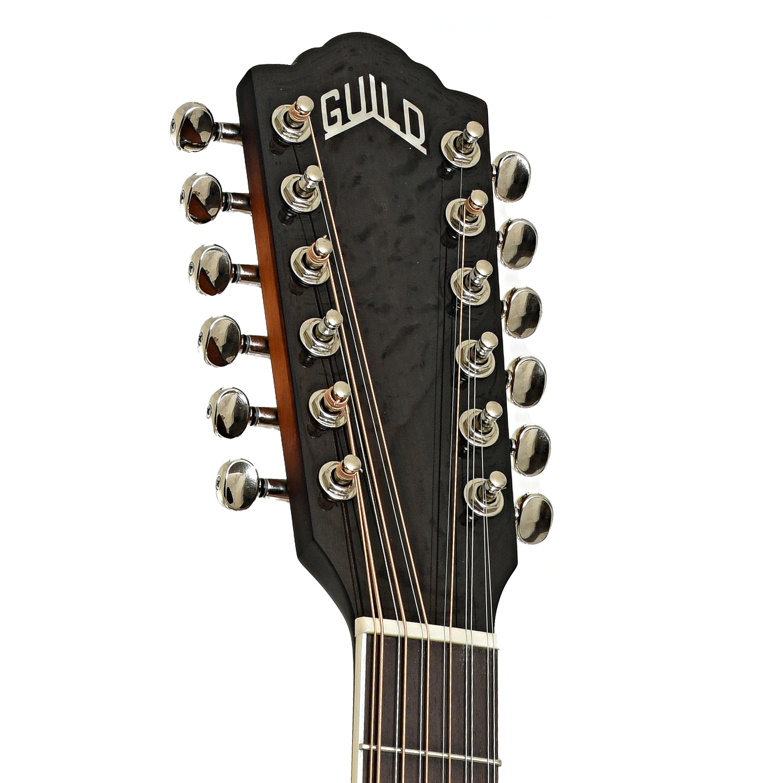 Headstock of Guild F25-12e Deluxe 12-String Guitar