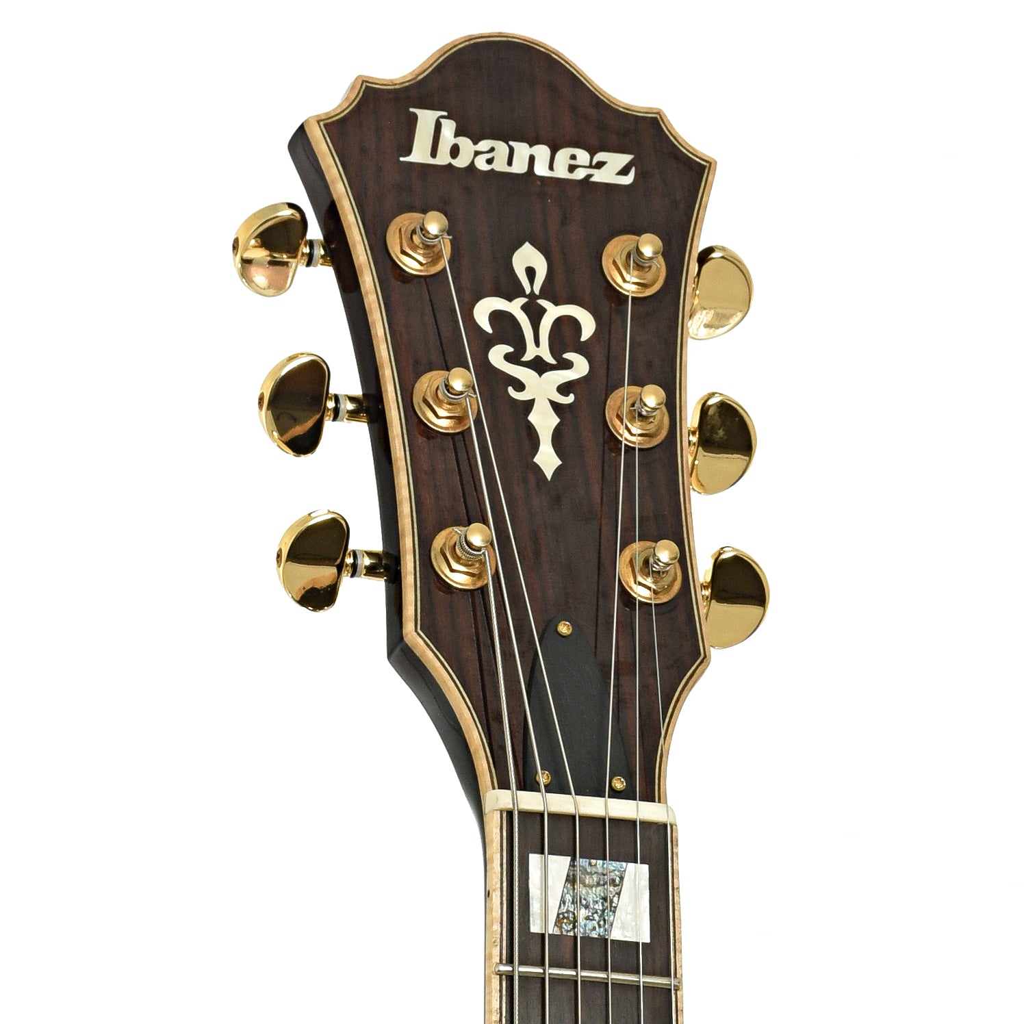 Headstock of Ibanez SJ300 DVS Hollowbody Electric Guitar