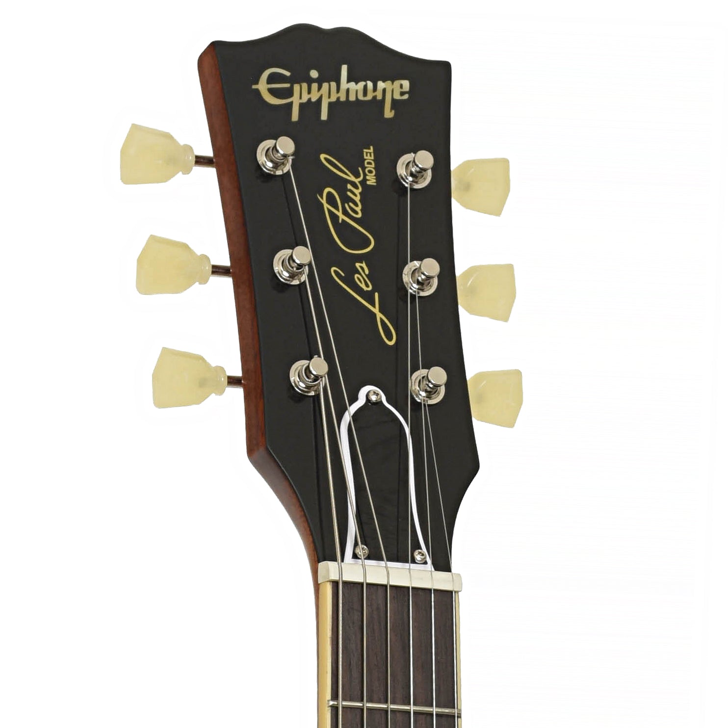 Headstock of Epiphone 1957 Les Paul Goldtop Reissue Electric Guitar & Case, Double Gold