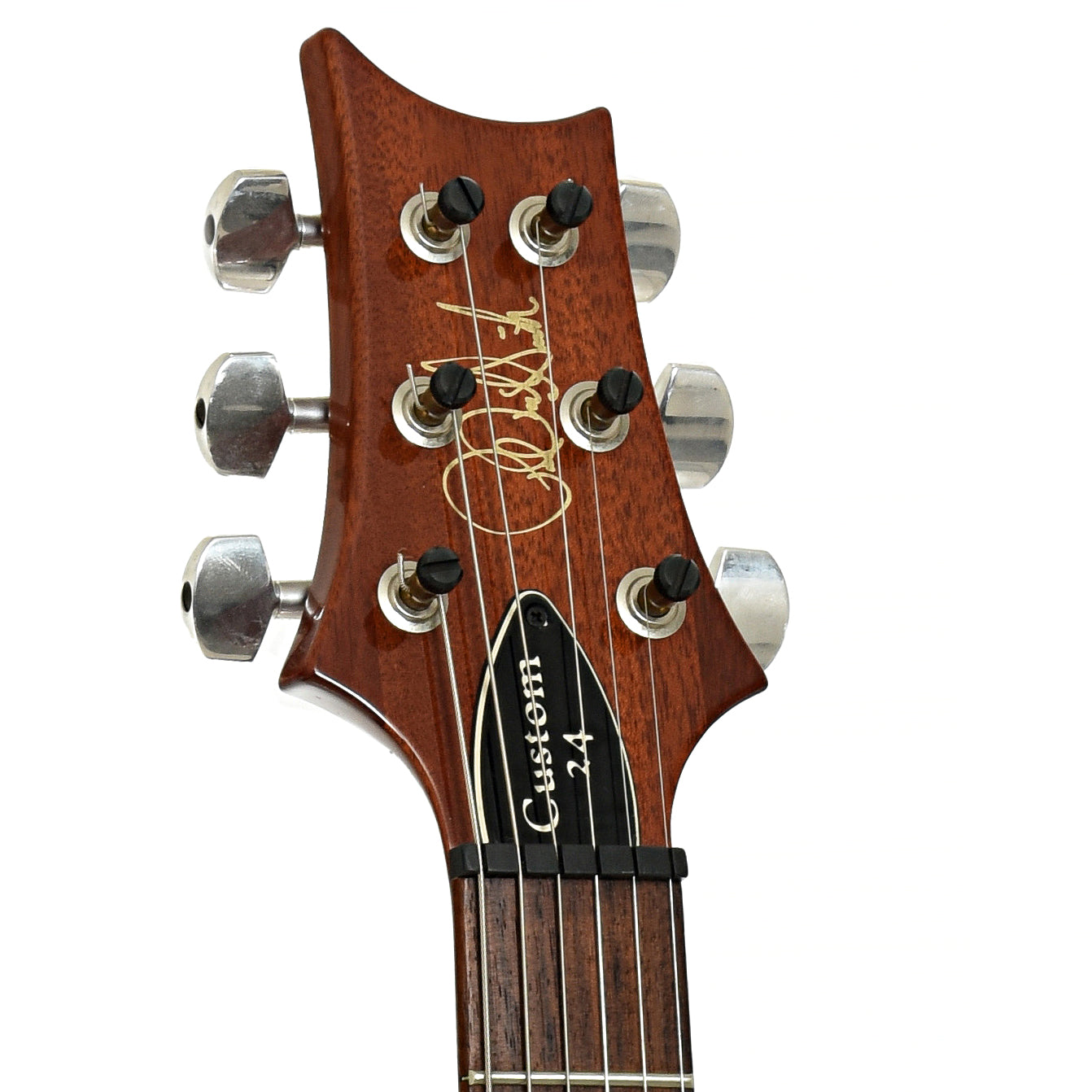 Headstock of PRS Custom 24 10 Top Electric Guitar 