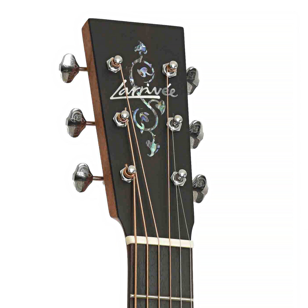 Front Headstock of Larrivee L-24 Acoustic Guitar