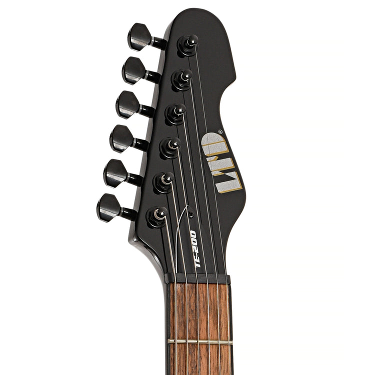 Front headstock of ESP LTD TE-200 Electric Guitar Black Finish