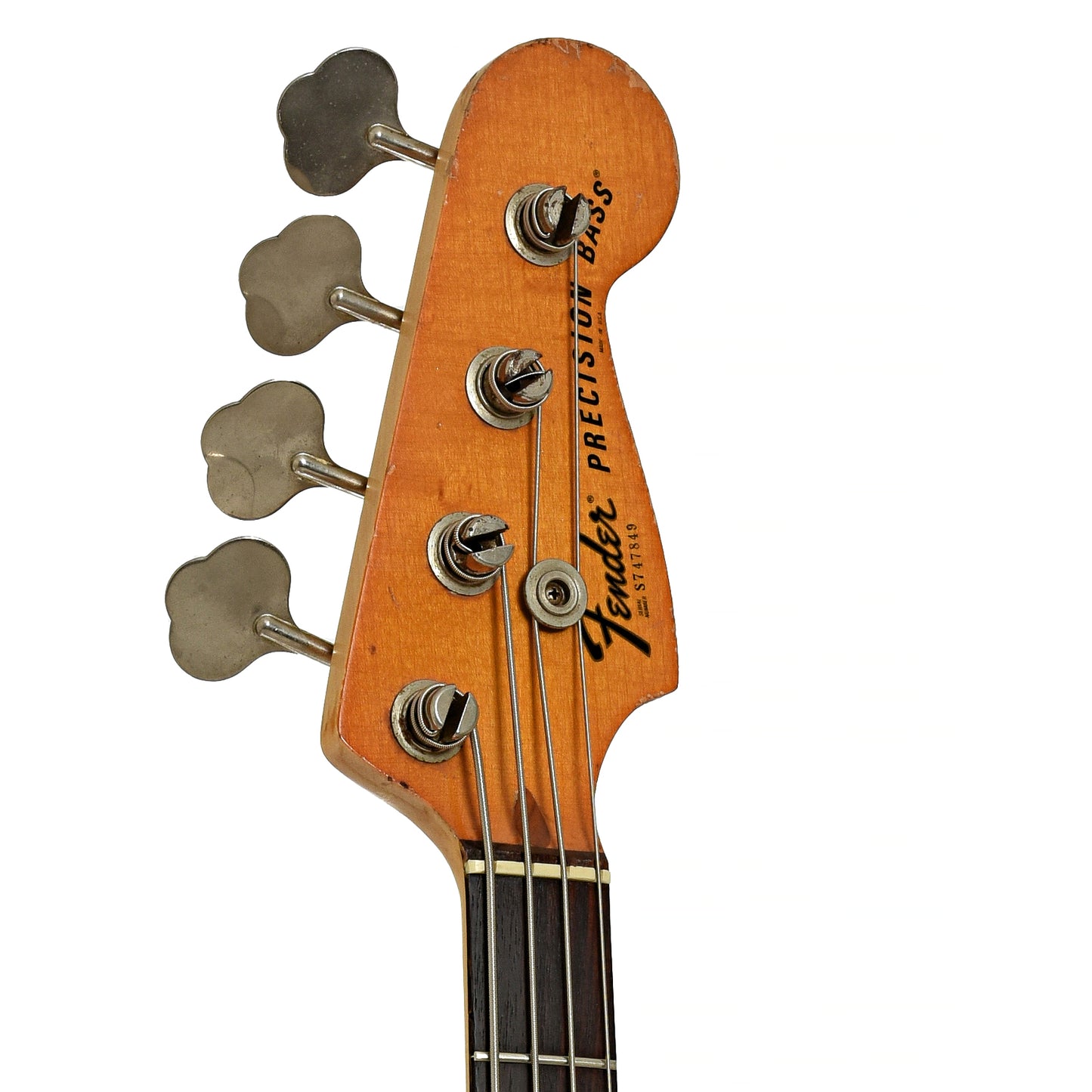 Headstock of Fender Precision Electric Bass  