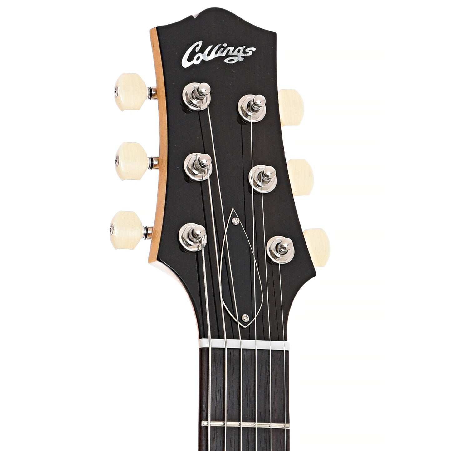 Front headstock of Collings Custom 360 LT M Electric Guitar Sunburst