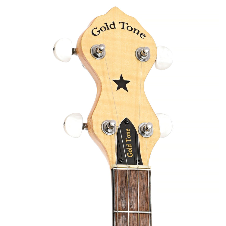 Front headstock of Gold Tone CC Carlin 12" (2020)