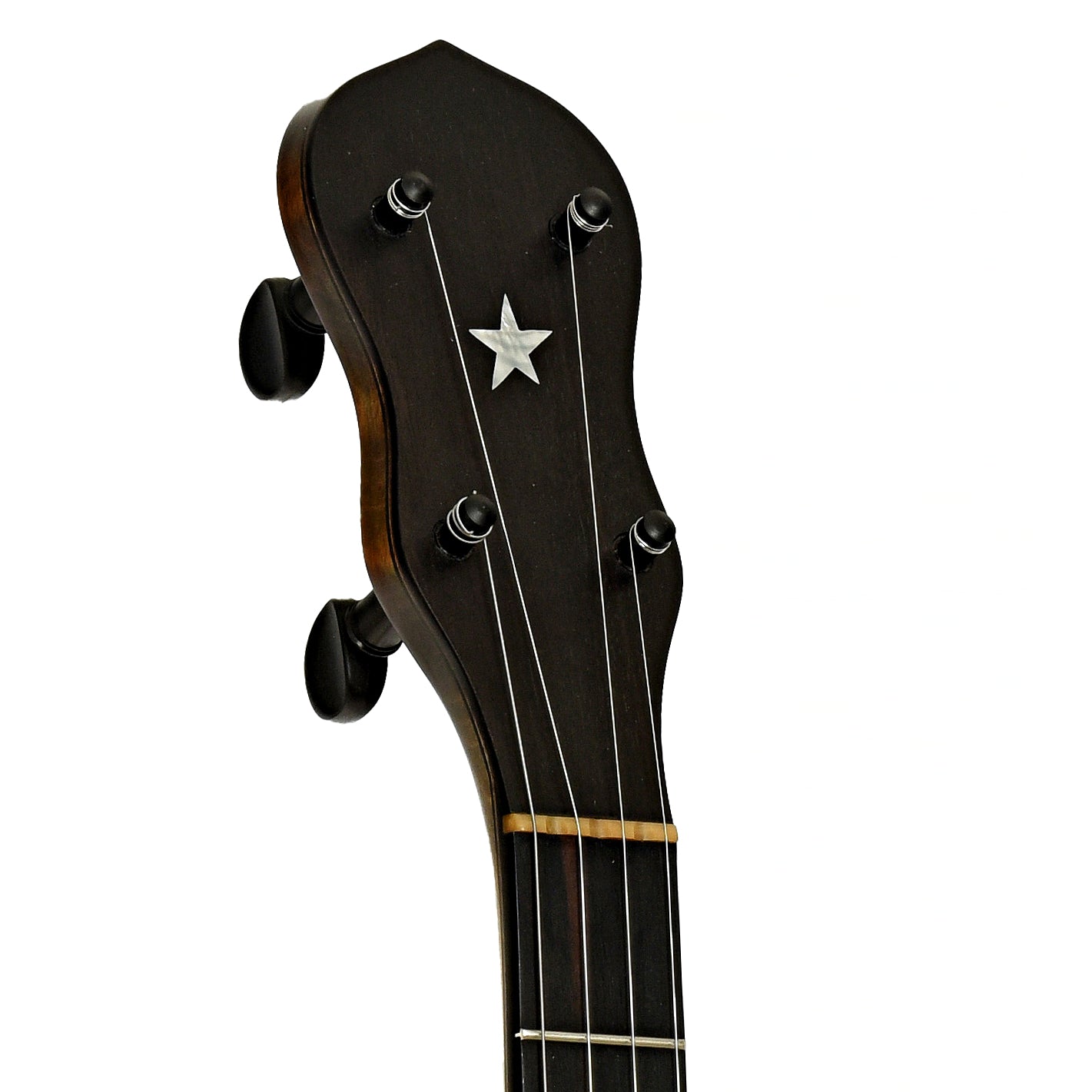 Headstock of Chuck Lee Lone Star Custom Open Back Banjo  