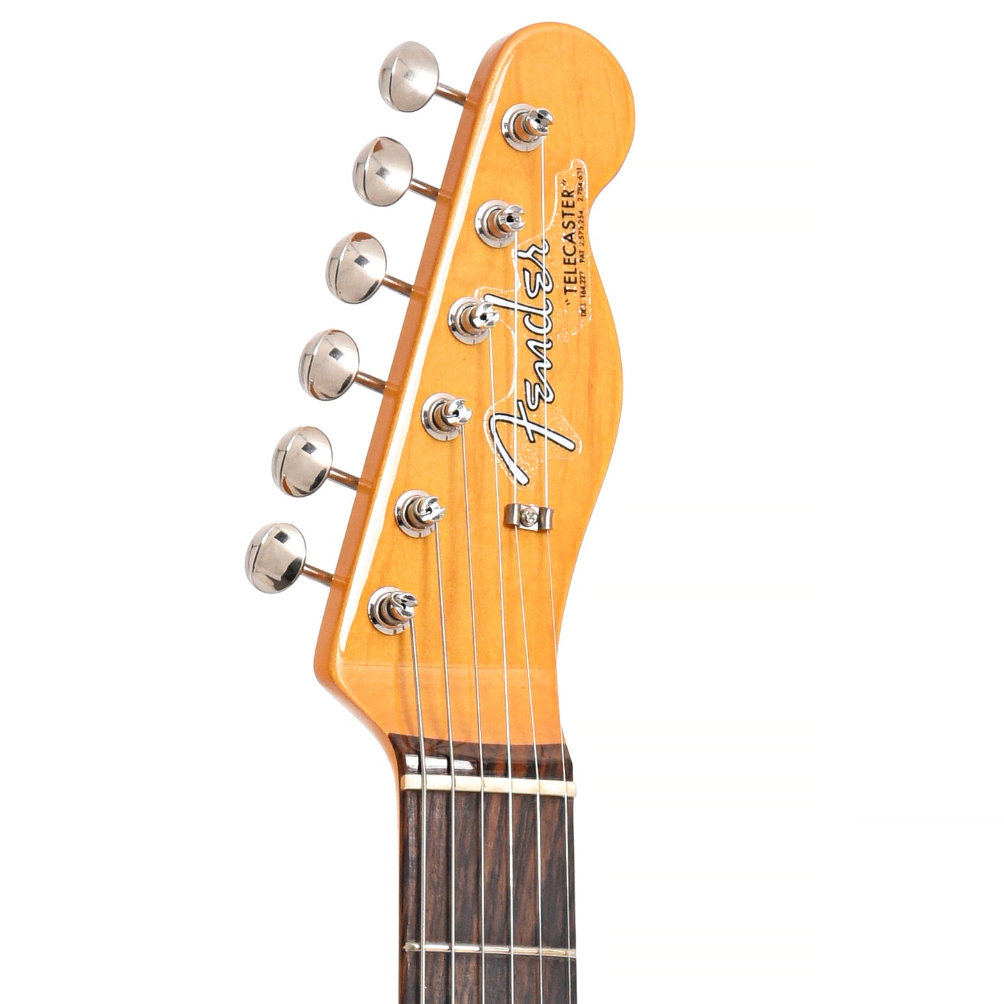 Front headstock of Fender American Vintage II 1963 Telecaster, 3-Color Sunburst