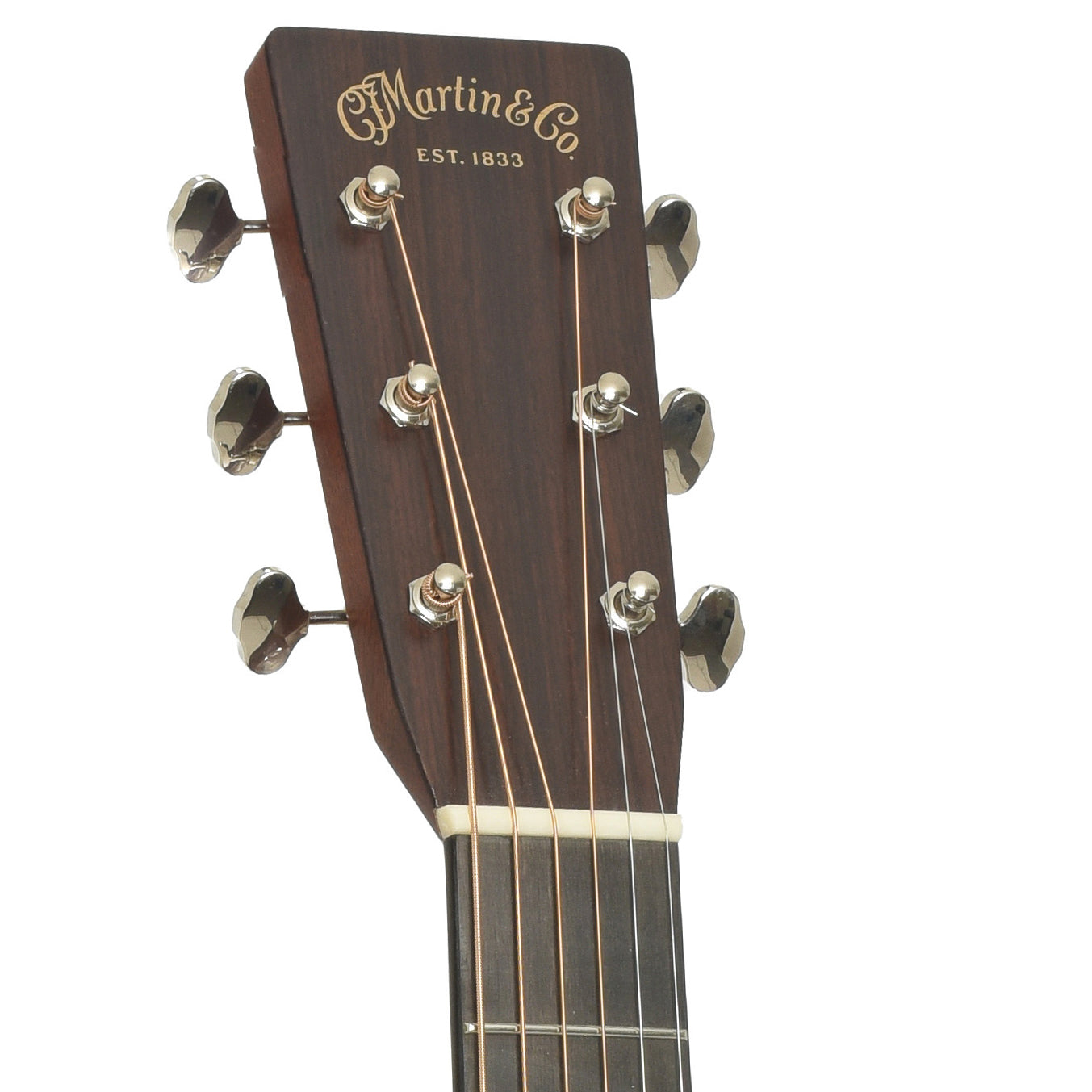 Headstock of Martin HD-28 Sunburst Acoustic Guitar