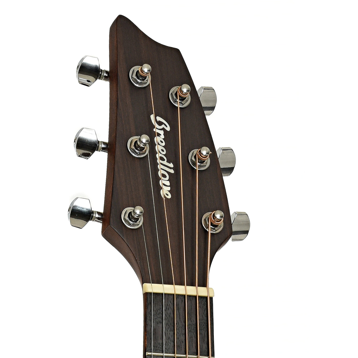 Headstock of Breedlove Pursuit Concert CE Left Handed Acoustic Guitar